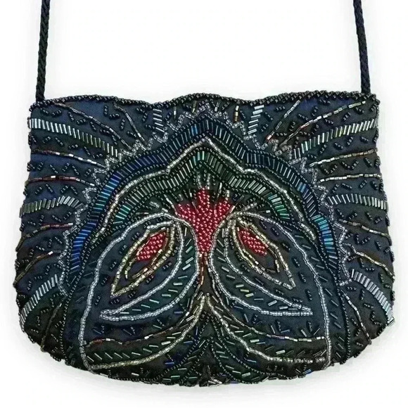 Carla Marchi beaded evening shoulder bag - Picture 5 of 14